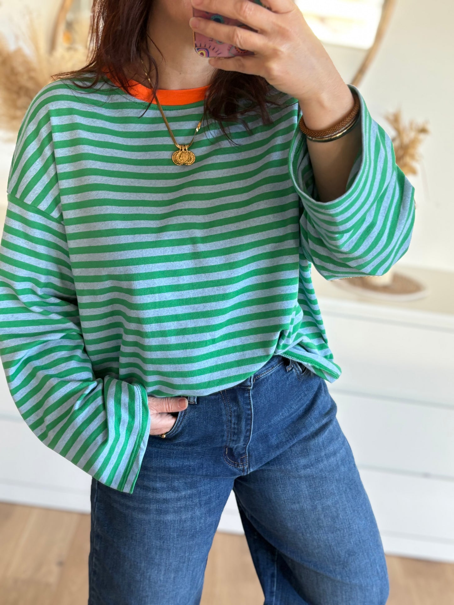 Marinière Gina bleu/vert