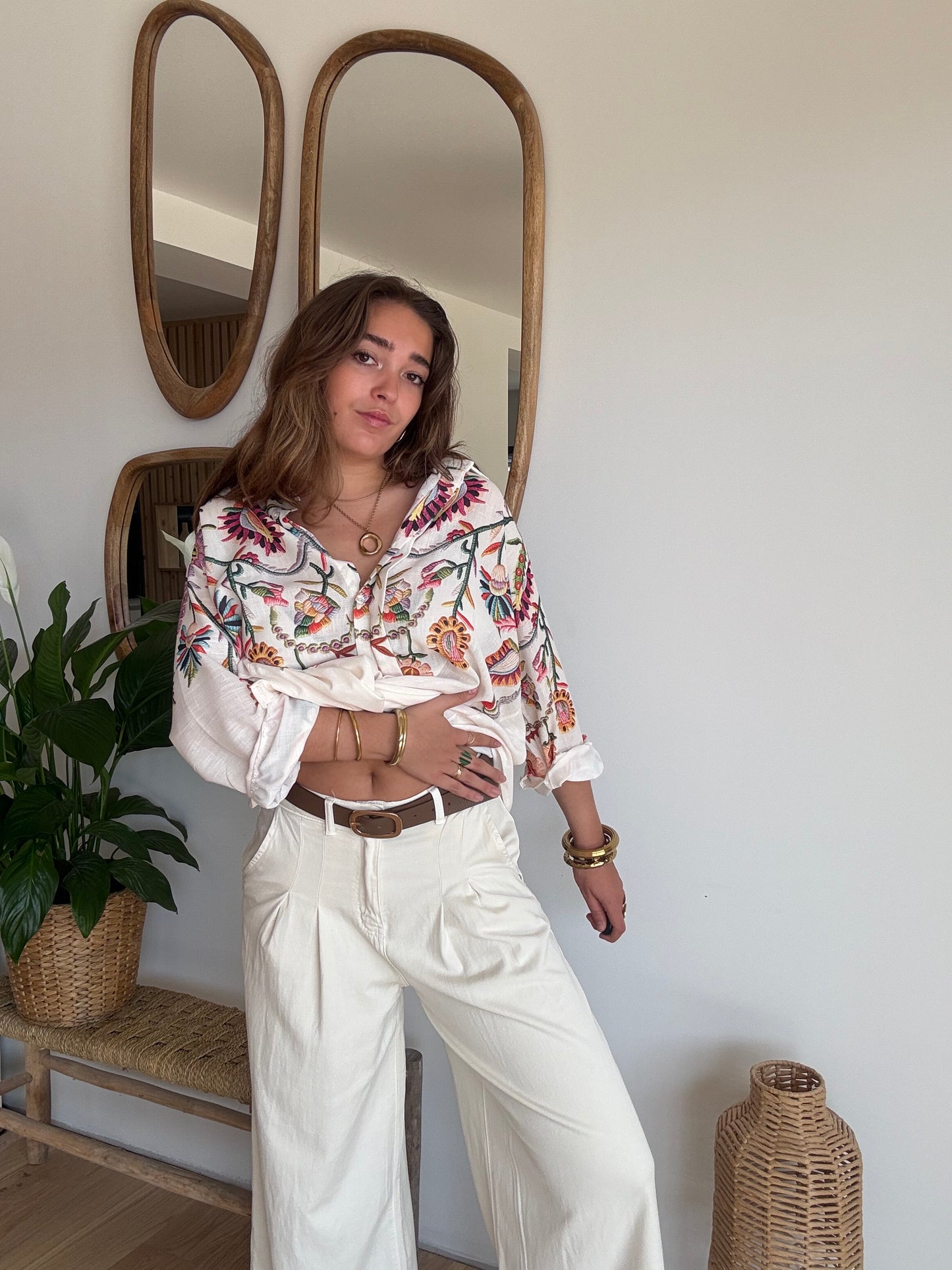 Pantalon large ,léger écru