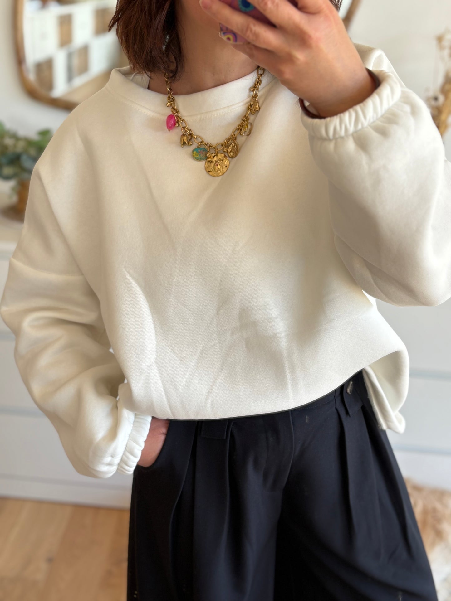 Sweat iconic blanc