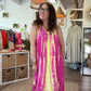 Robe SAMBAIA Fuchsia jaune fluo