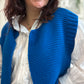 Gilet sans manches cow girl bleu roi