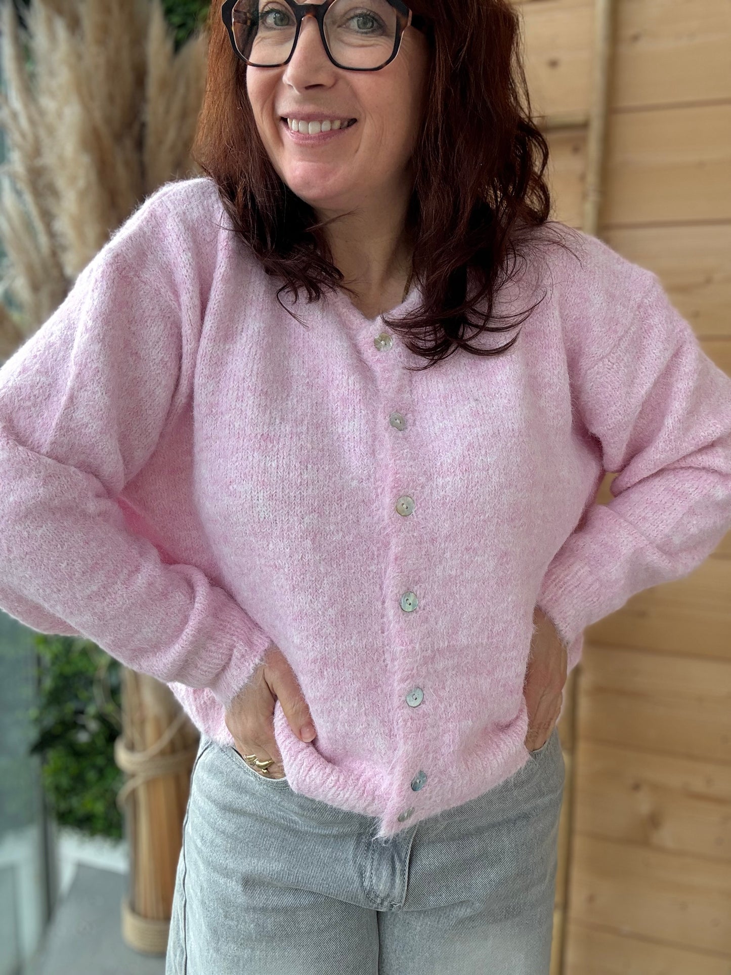 Gilet Mila rose pale