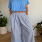 Pantalon Vichy bleu jean