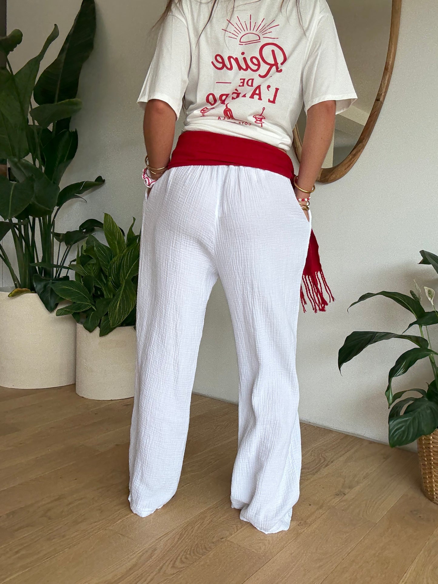 Pantalon gaze de coton blanc ❤️🤍