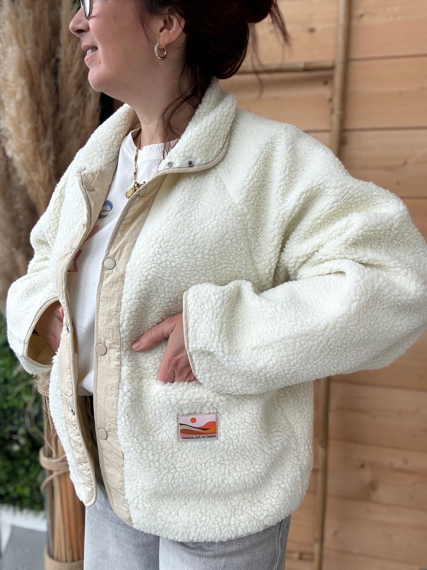 Veste réversible Mona beige