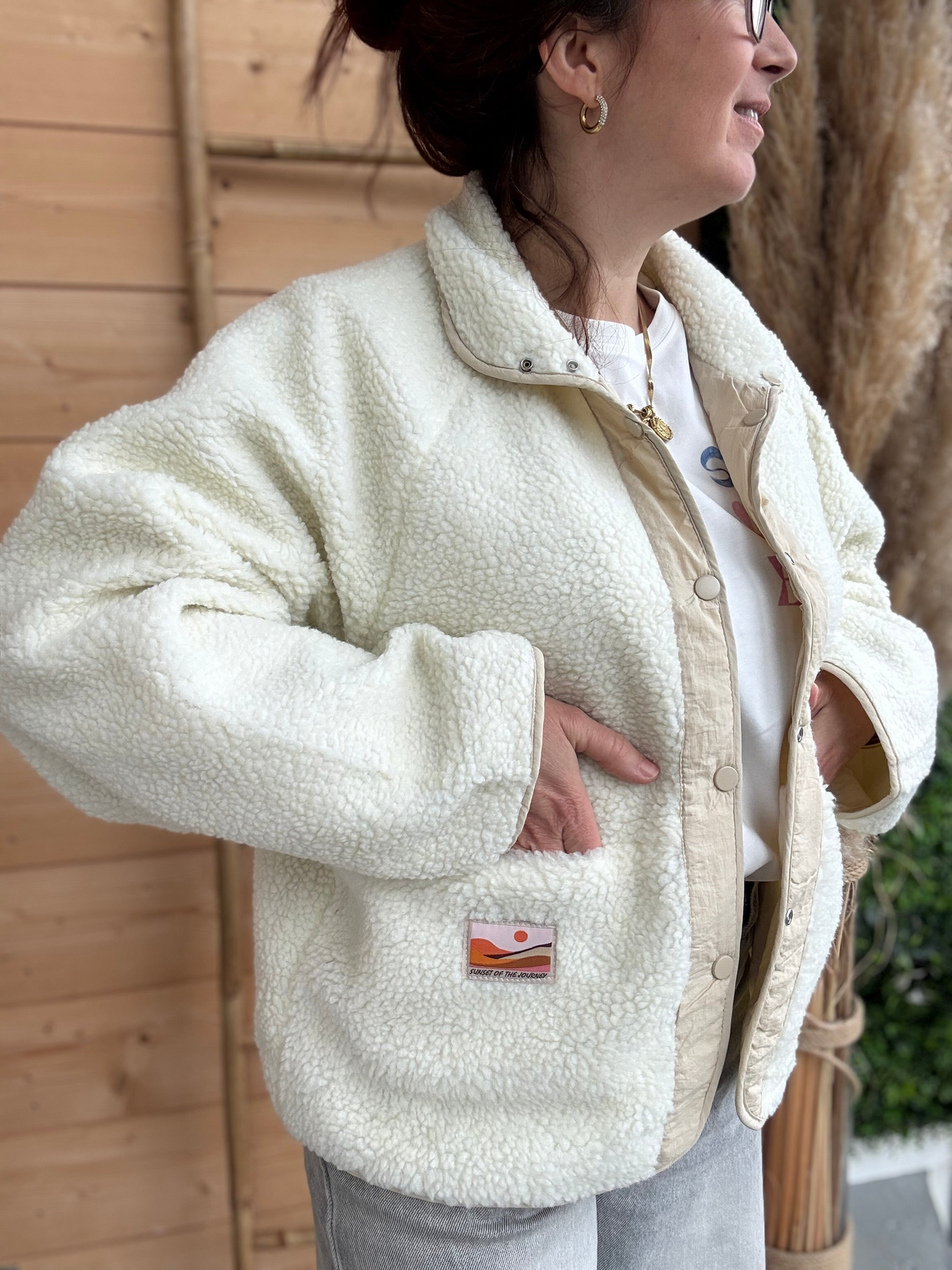 Veste réversible Mona beige