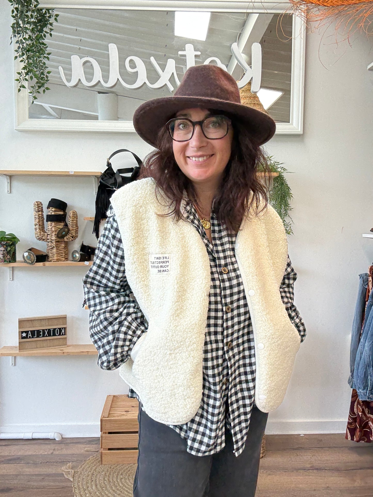 Chemise vichy noir et blanc