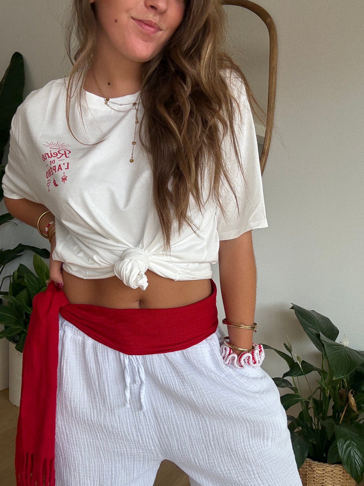 Pantalon gaze de coton blanc ❤️🤍