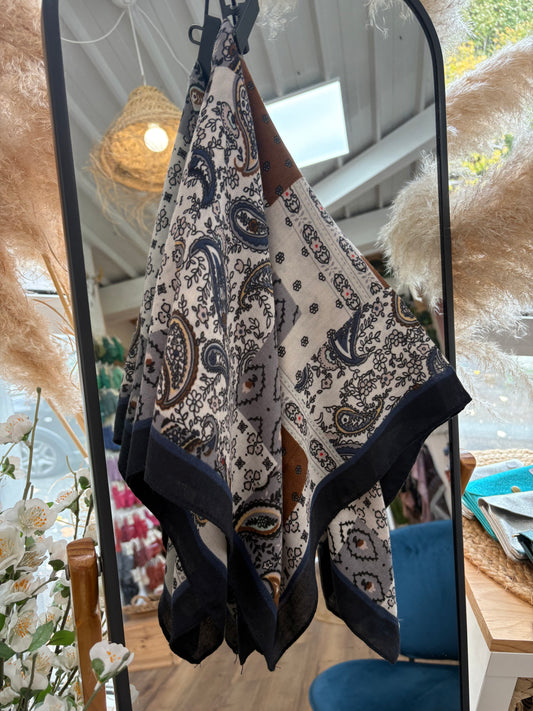 Foulard bandana marine choco