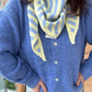 Foulard echarpe Bonny bleu jaune