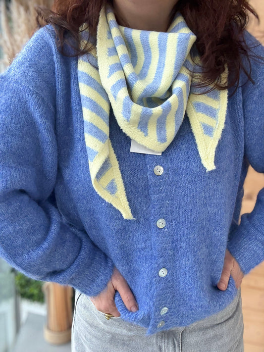 Foulard echarpe Bonny bleu jaune