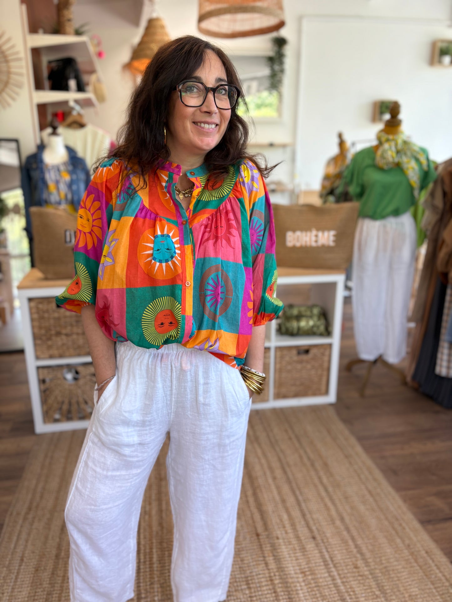 Chemisier imprimé Solaire – Soleil & couleurs