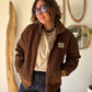 Veste Teddy Marron