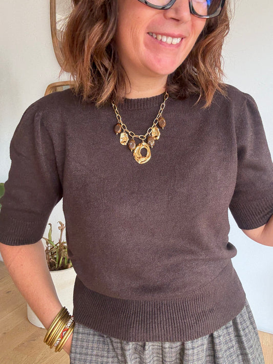 Pull Caroline chocolat