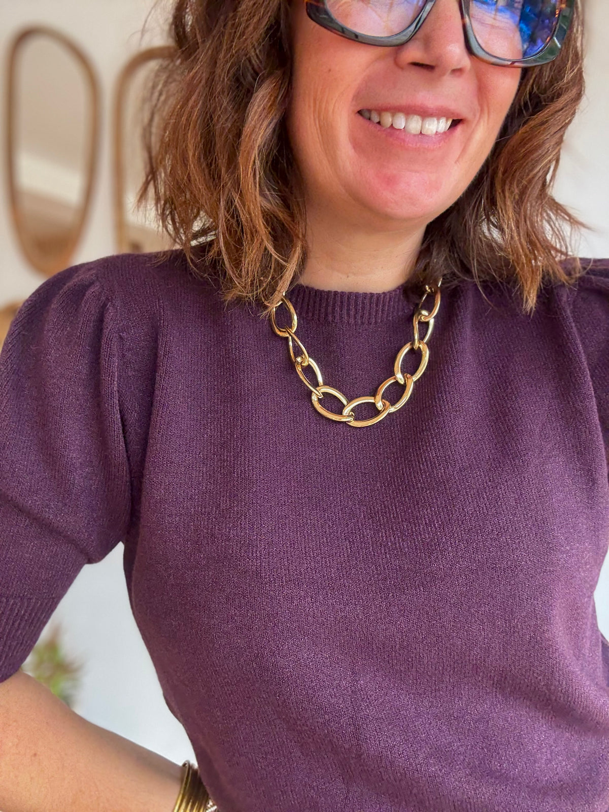 Pull Caroline Aubergine