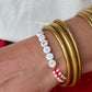 Bracelet Tissé perles à message FETARDE ❤️🤍🥂