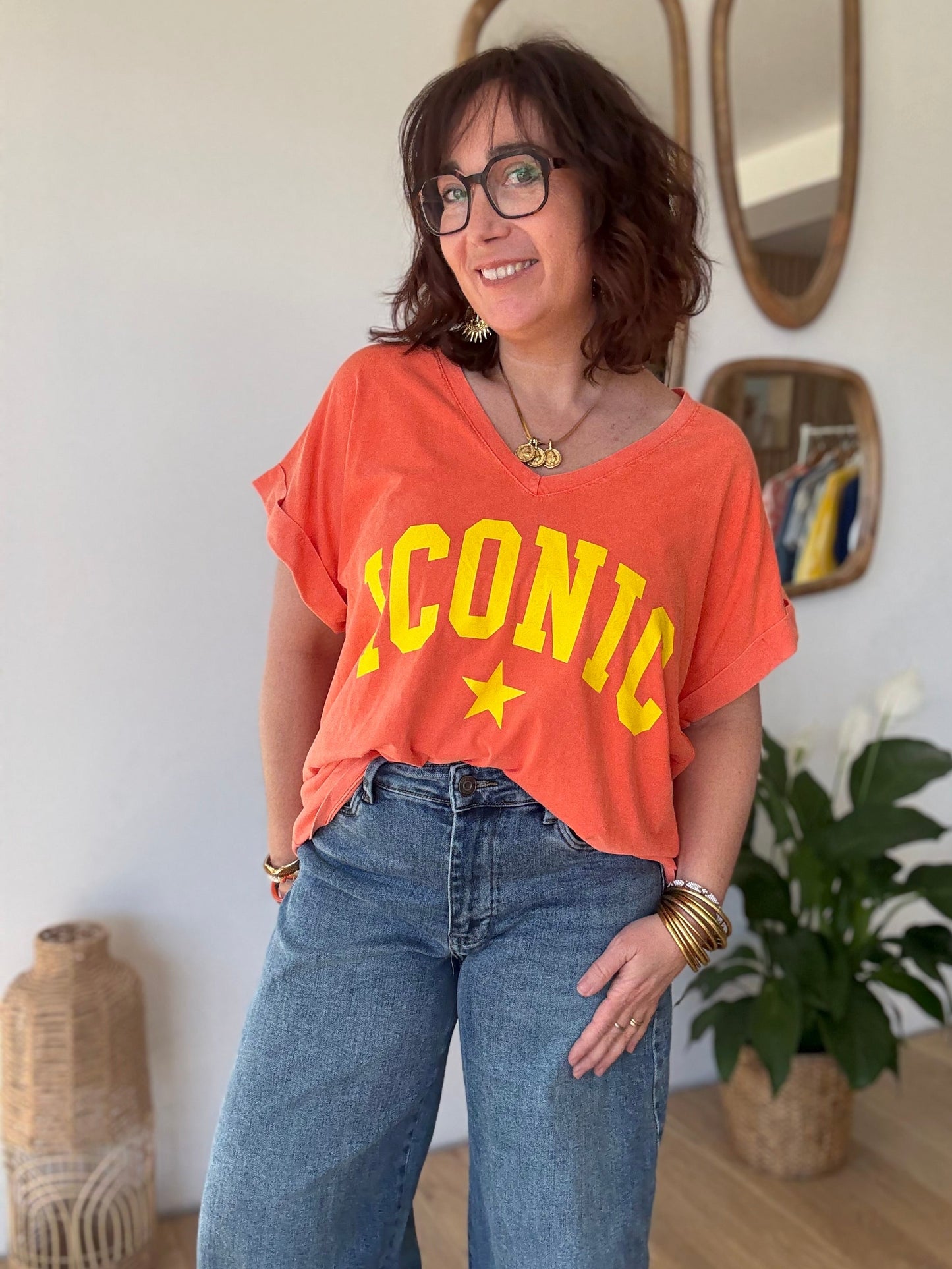Tee shirt Iconic corail