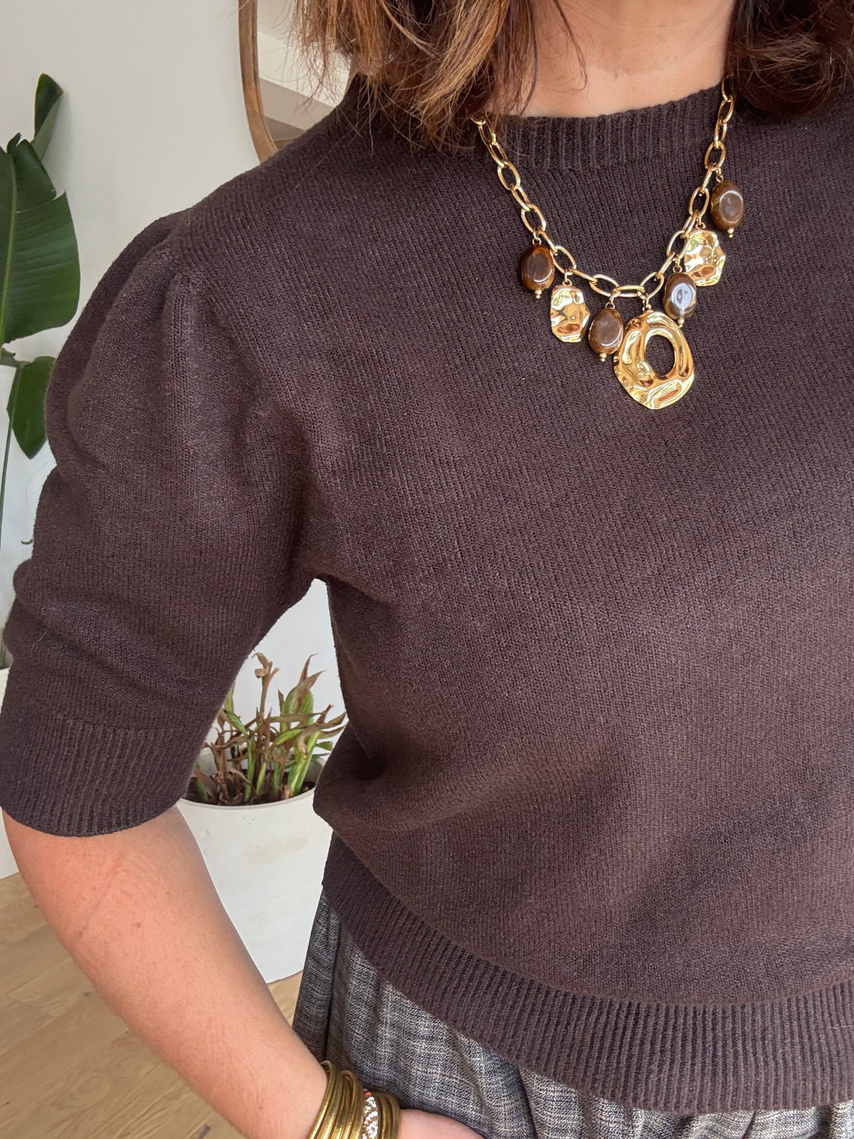 Pull Caroline chocolat