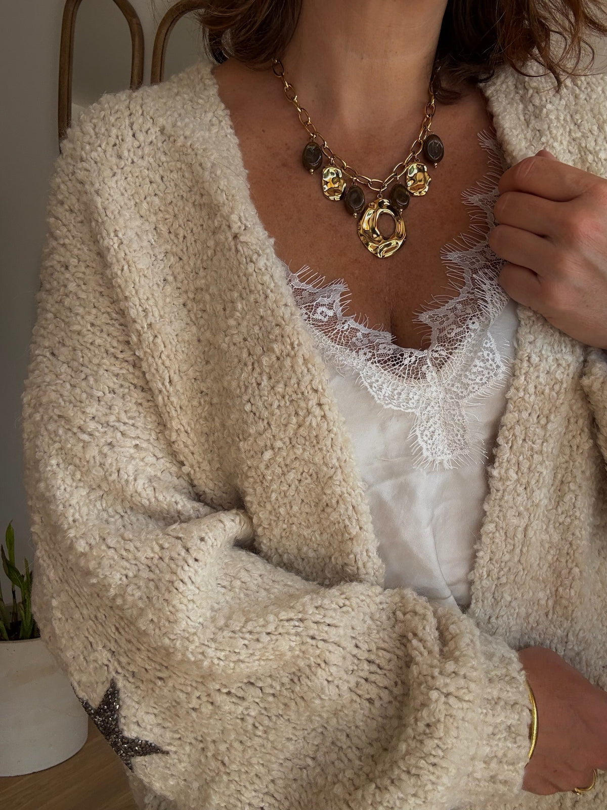 Gilet Doudou étoile écru