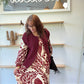 Gilet sans manches cow girl Bordeaux