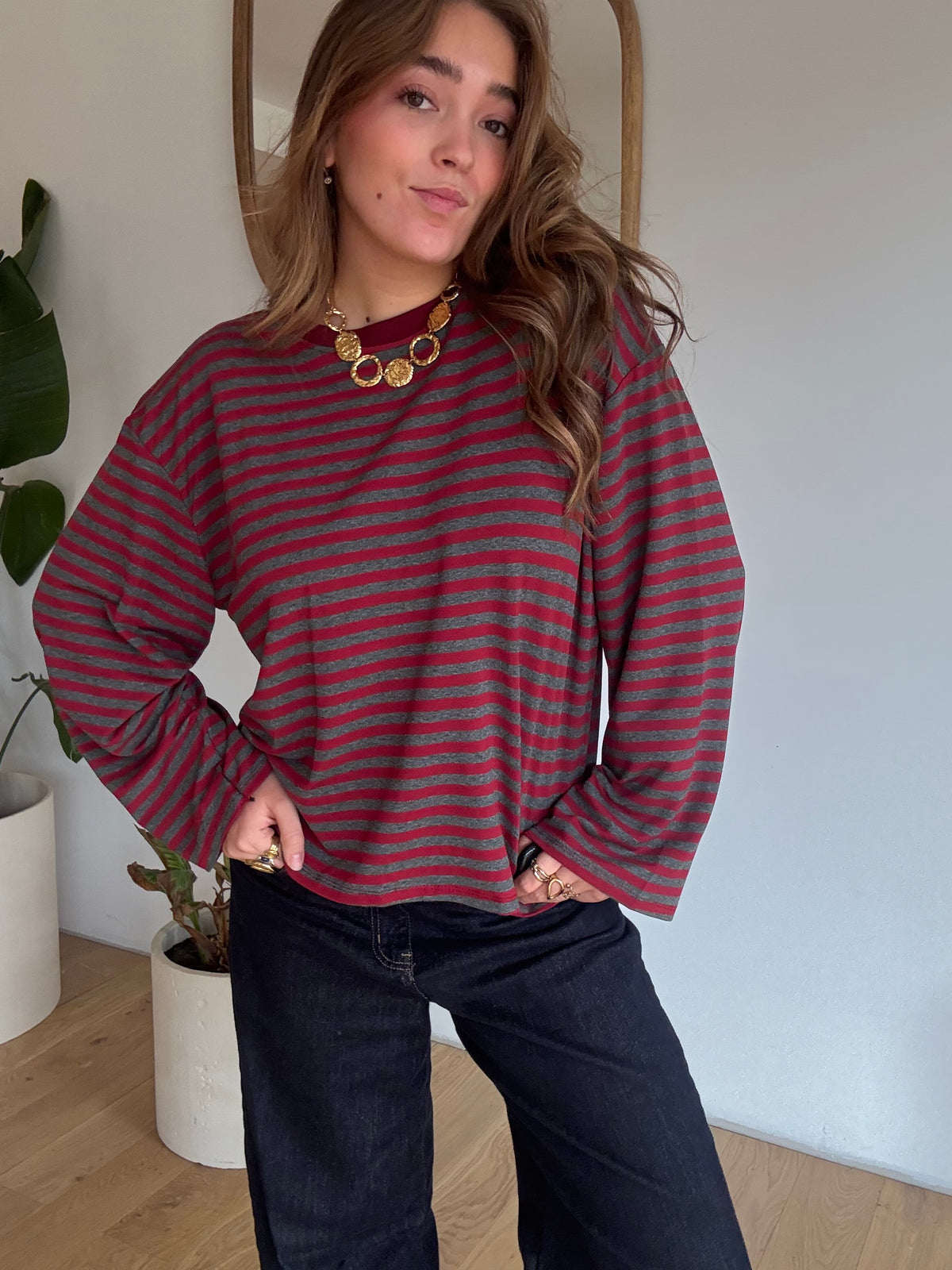 Marinière Mia Bordeaux /gris