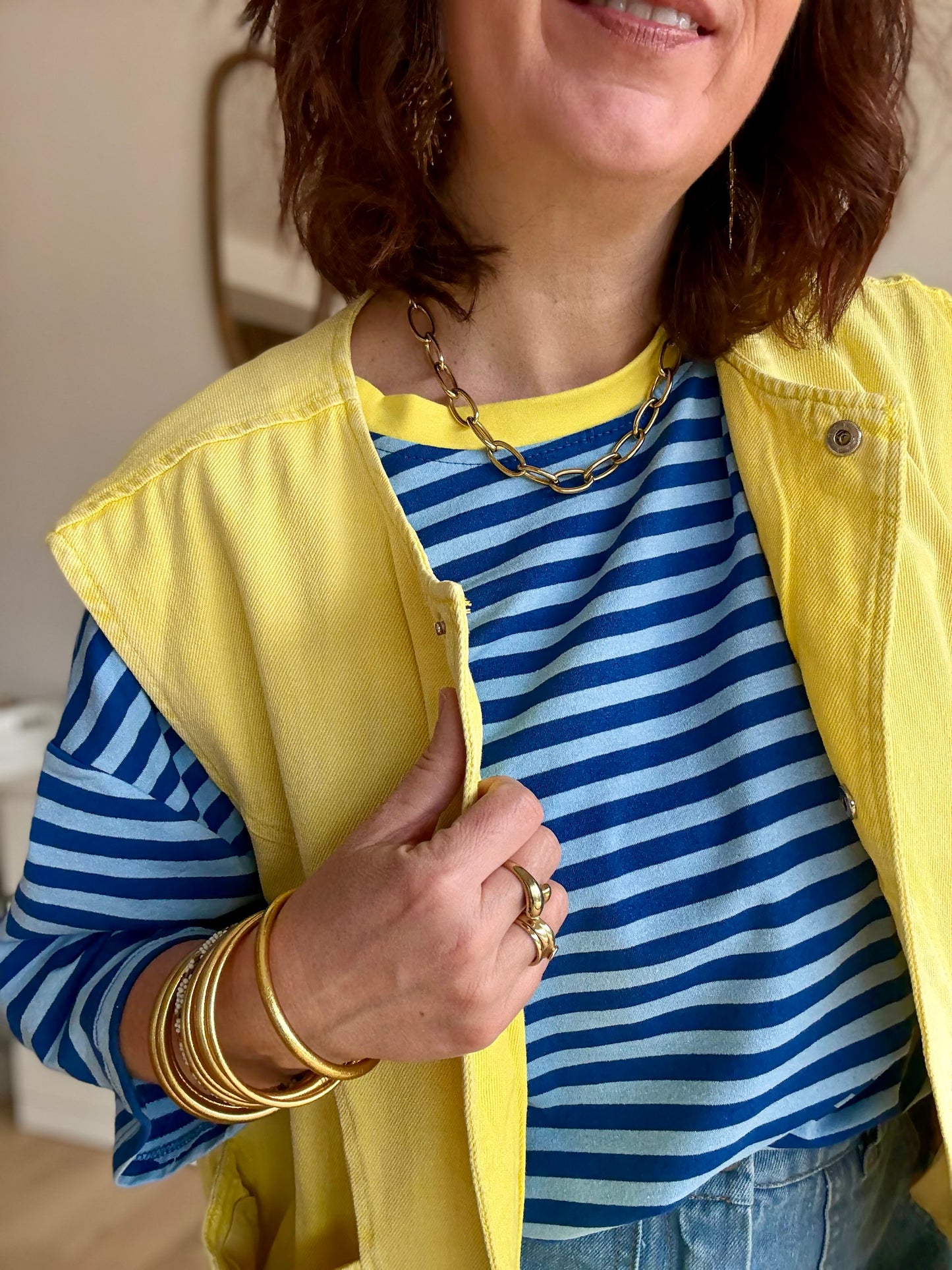 Veste sans manches LIZZIE jaune