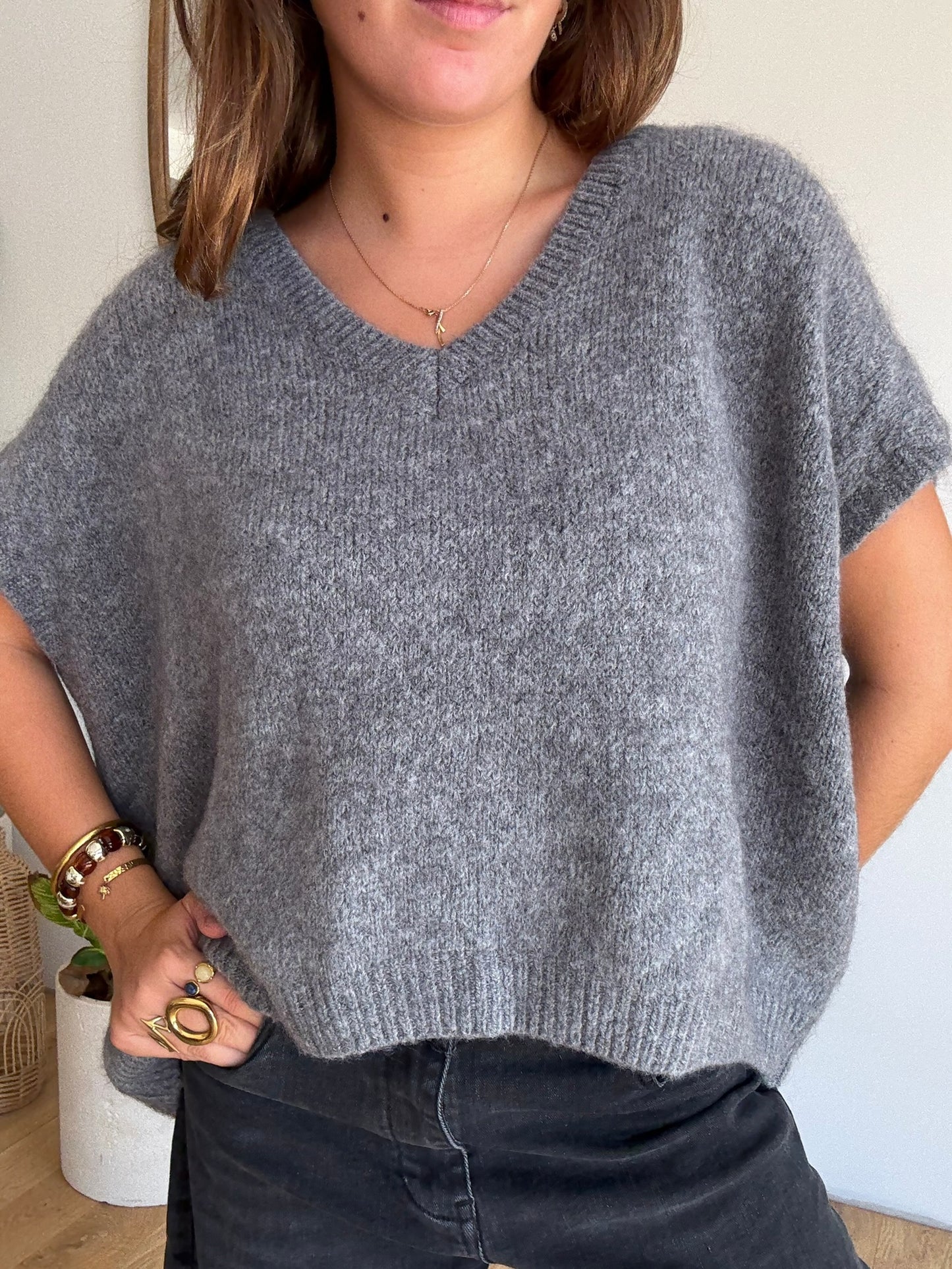 Pull Gina gris