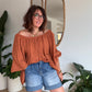 Blouse Bohème Brique