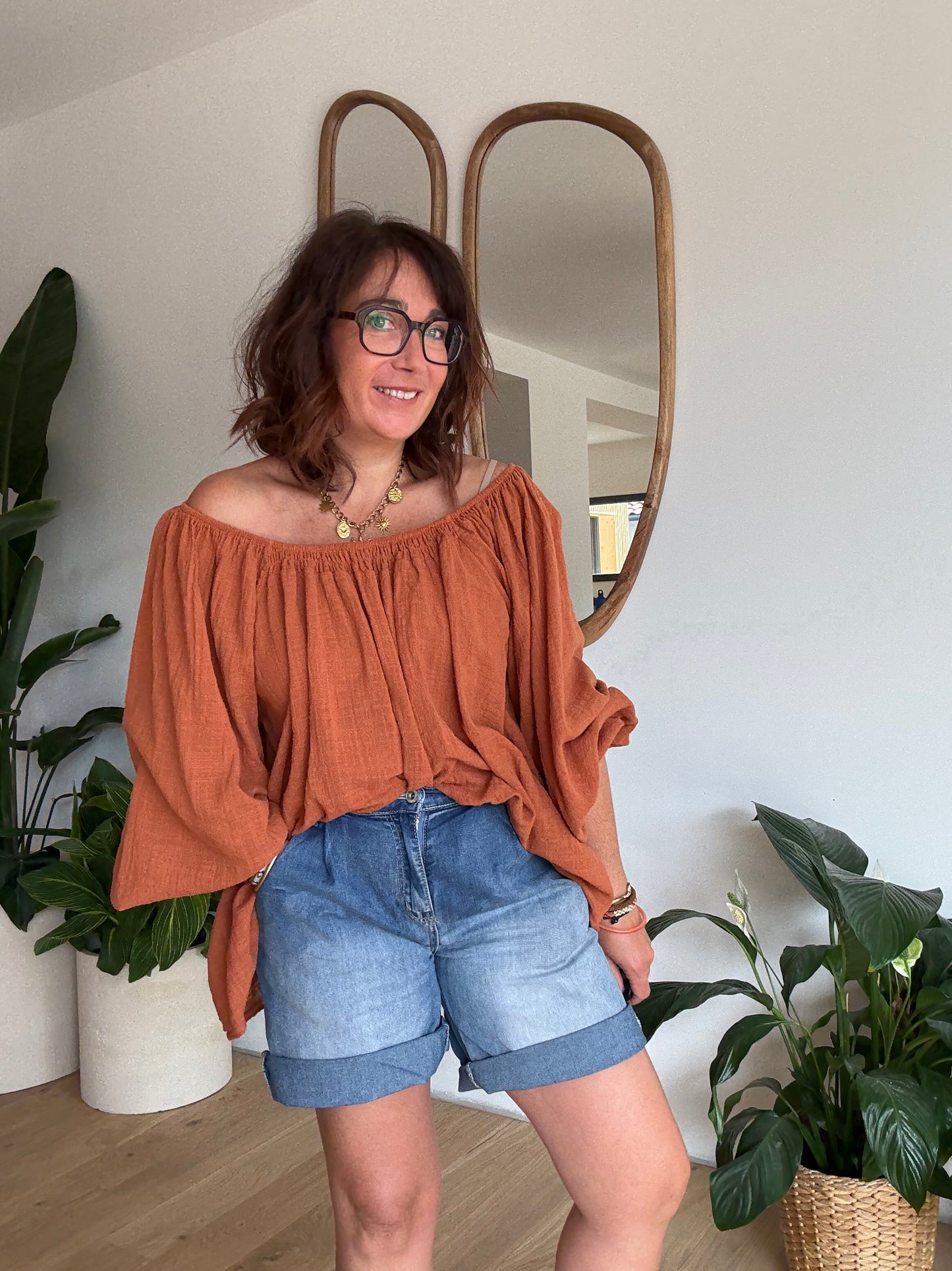 Blouse Bohème Brique