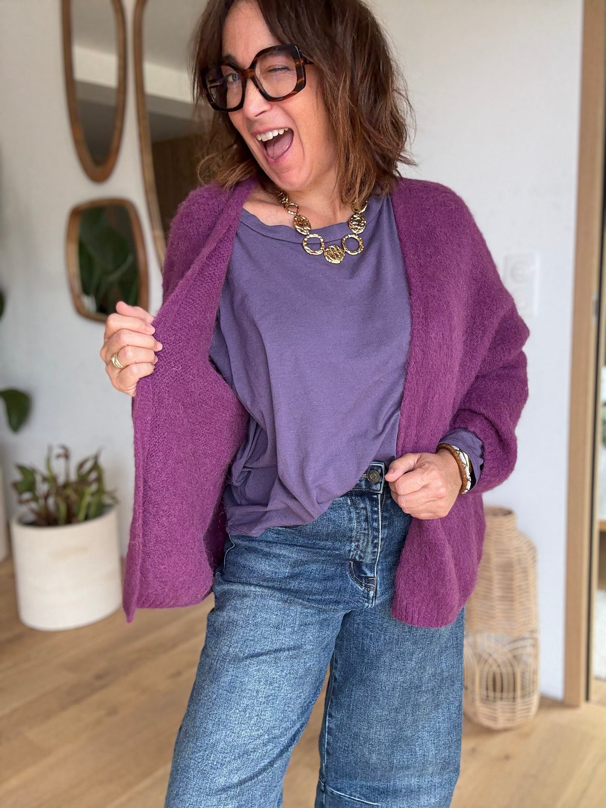Gilet Gabin violet