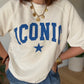 Sweat Iconic manches 3/4 bleu écru