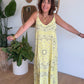 Robe Bandana Jaune en Gaze de Coton