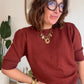 Pull Caroline rouille