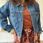 Veste en jean courte wild west