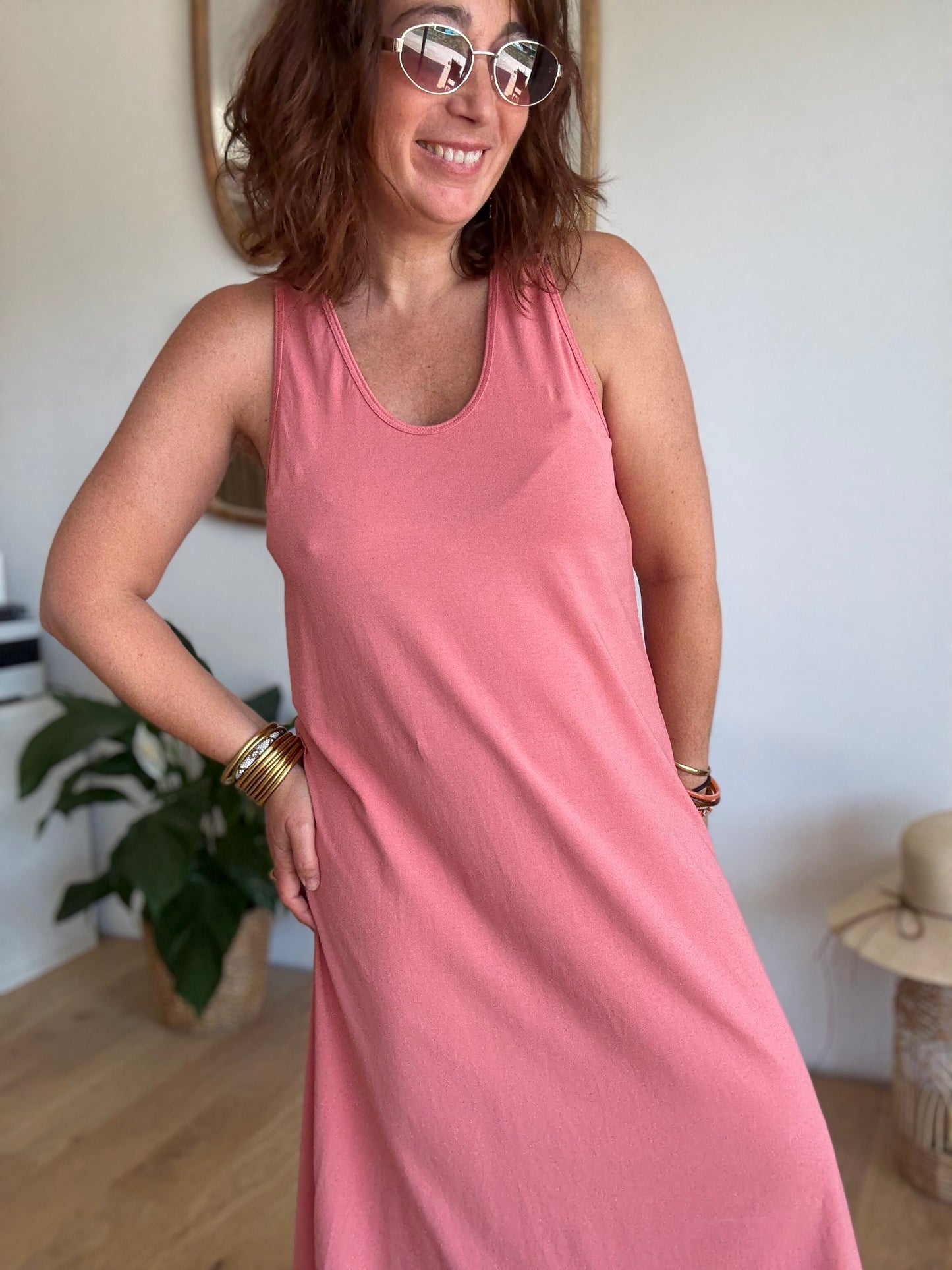 Robe débardeur bois de rose