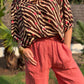 Pantalon lin magique terracotta