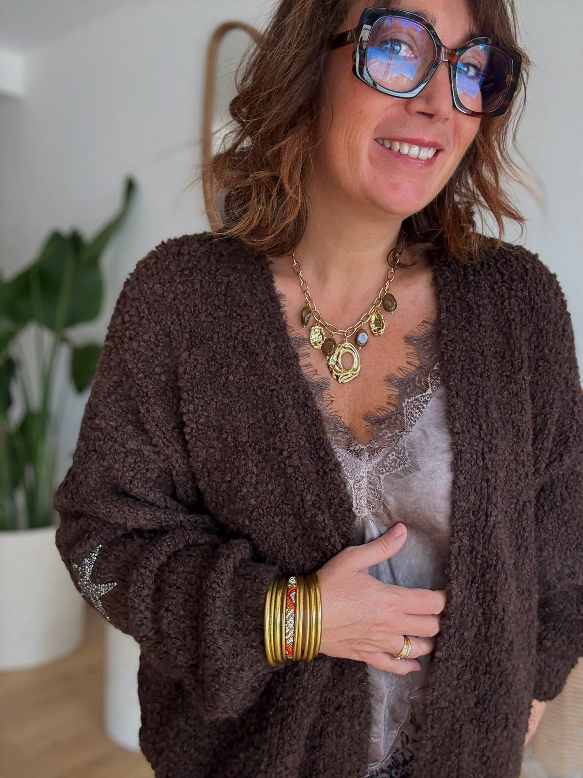 Gilet Doudou étoile choco