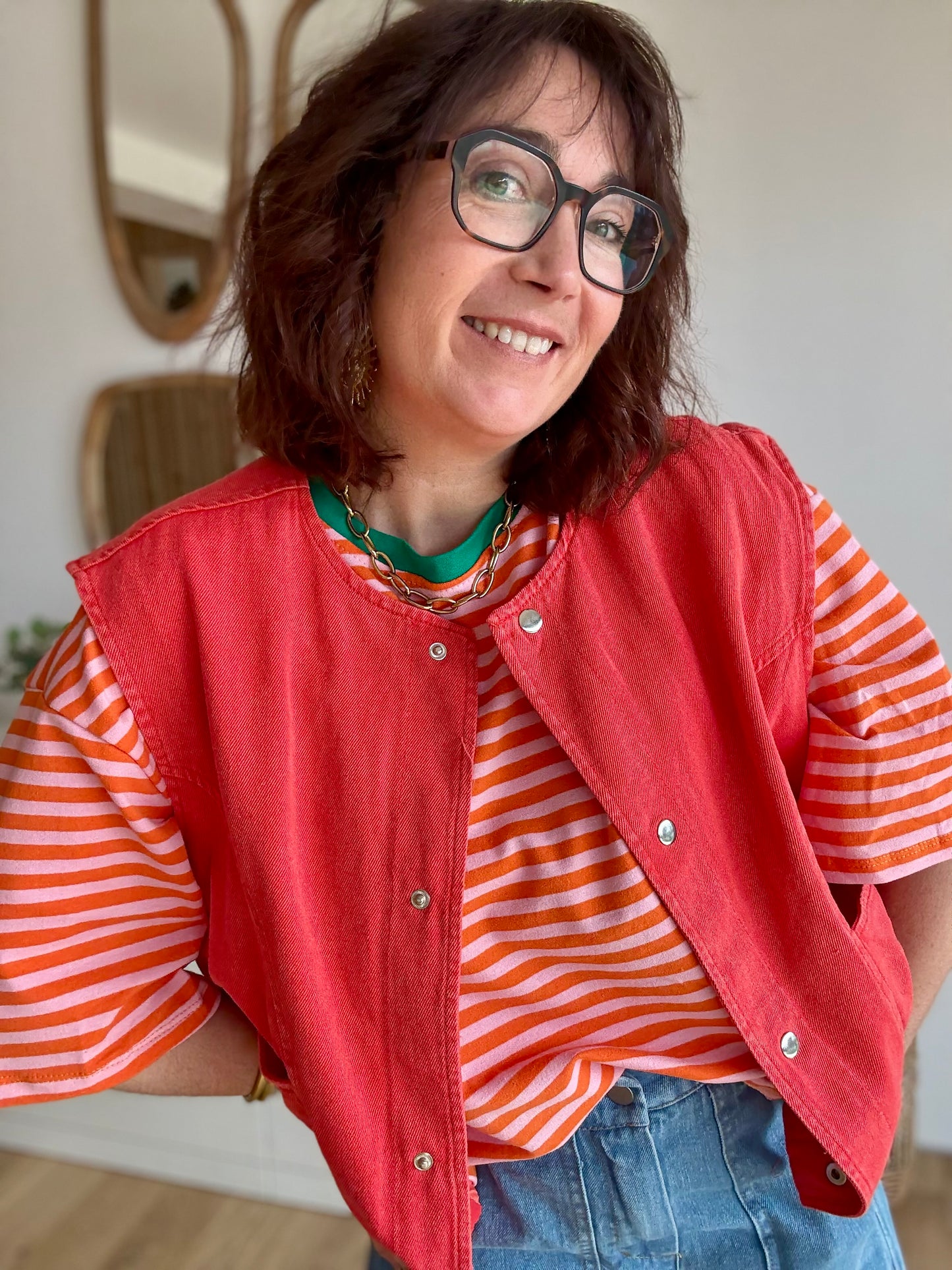 Veste sans Manches LIZZIE orange