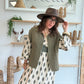 Gilet cow girl sans manches kaki
