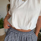 Pantalon Vichy Marine