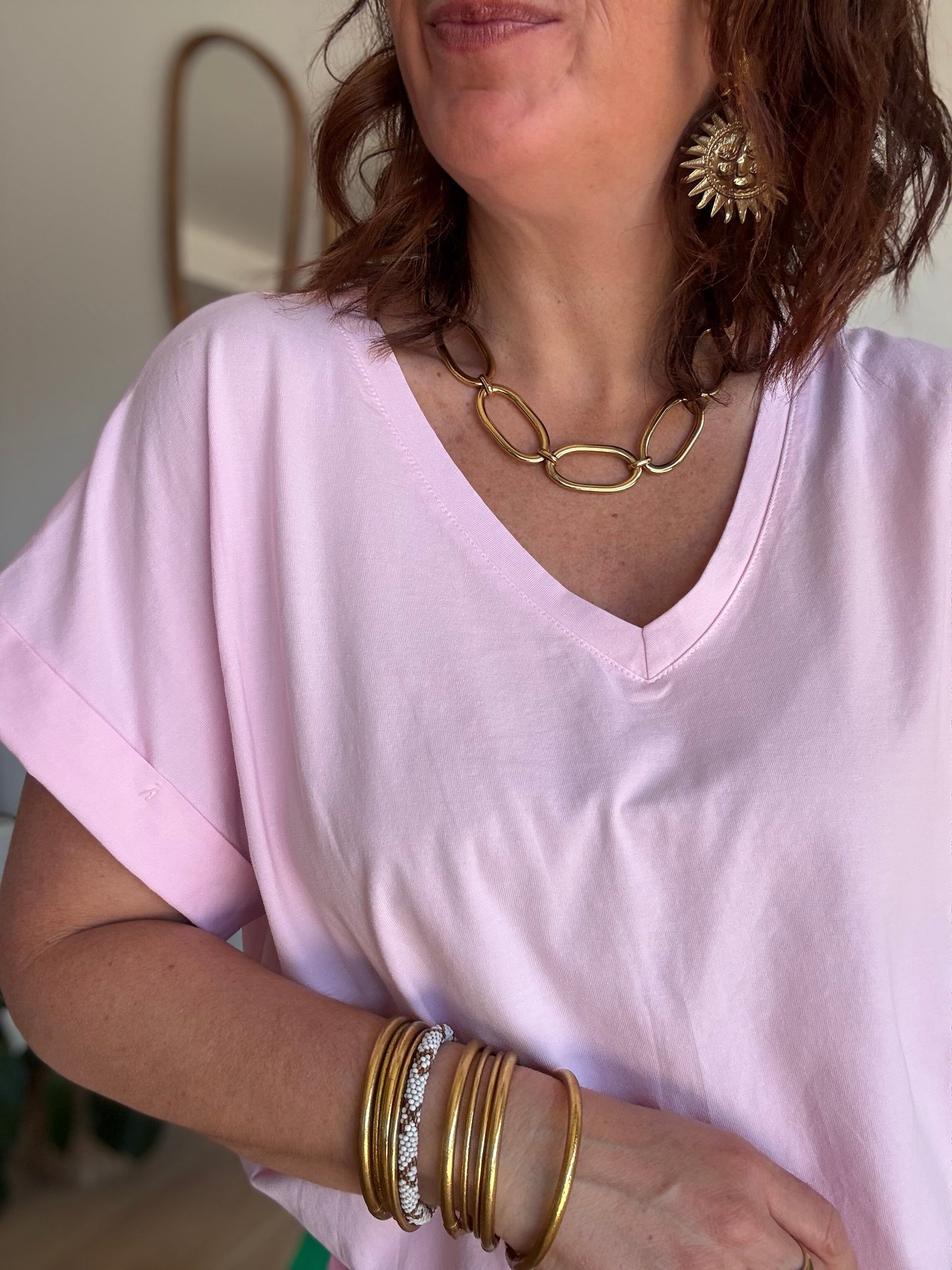 Tee shirt rose baby Maxi