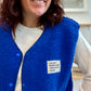 Veste Teddy bleu roi