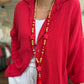 Chemise Gaze de coton Baiona rouge