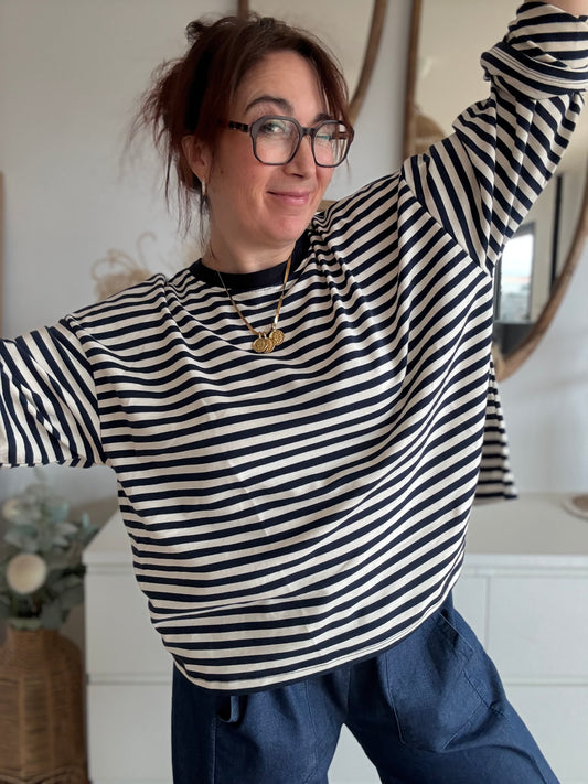 Marinière Gina Marine écru