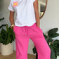Pantalon palazzo gaze de coton fuchsia 🩷