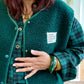 Veste Teddy vert sapin