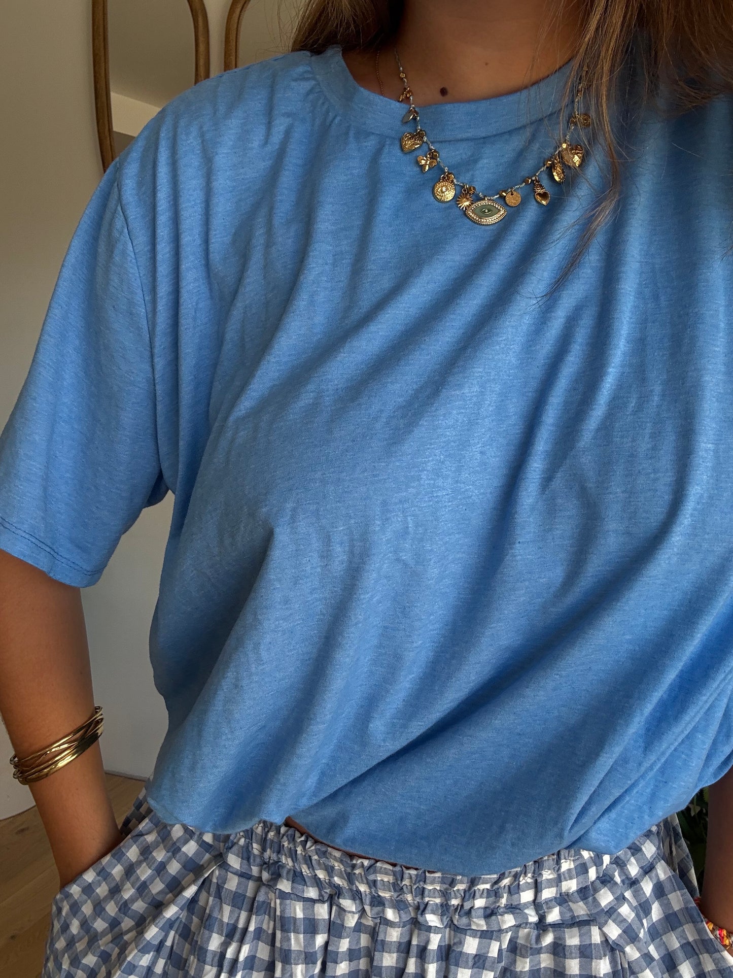 Tee shirt Bonnie bleu cyan