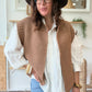 Gilet sans manches cow girl camel