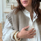 Gilet sans manches cow girl taupe