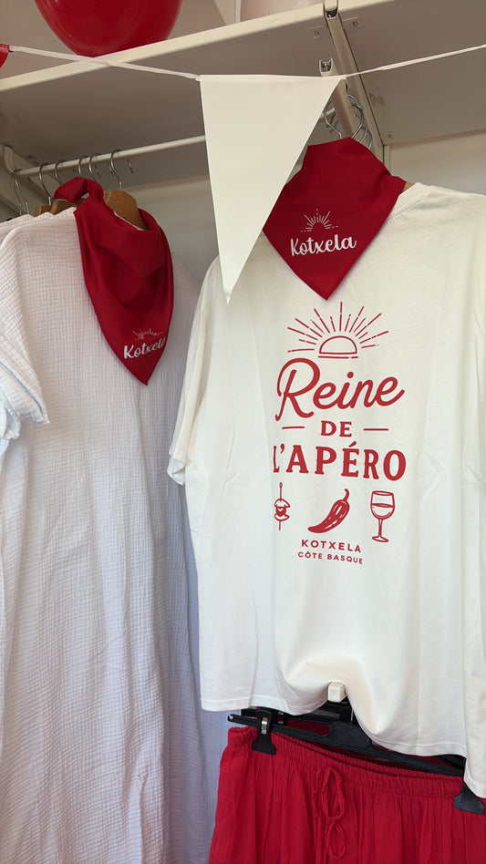 Tee shirt REINE DE L’APÉRO 🥂🤍❤️exclusivement chez Kotxela